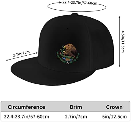 Мексикански Герб Унисекс с 3D Принтом Класическата бейзболна шапка възстановяване на предишното положение Плосък Bill Хип-Хоп Шапка