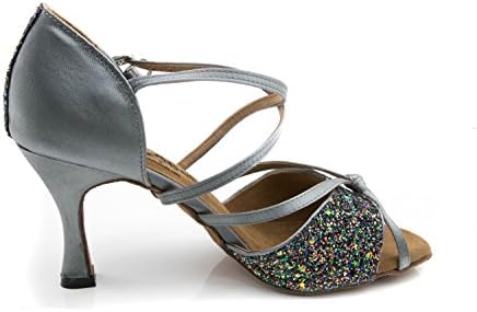Обувки със Звънци Ръчно изработени Дамски Обувки за Система за Салса, Сватбени Танци, обувки За състезания, Стил Matilda, Ток 3,5