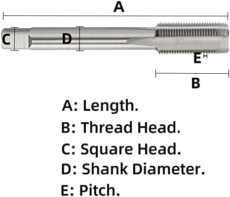 Метчик с метрична резба Aceteel M44 X 1,0, Метчик за металообработващи машини HSS Лявата Ръка M44 x 1 мм