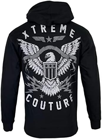 Мъжки hoody Xtreme Couture от Affliction с цип Bravenet Черен цвят