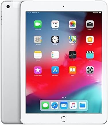 Apple iPad 9.7 6-то поколение с поддръжка на Wi-Fi + cellular връзка (128 GB, сребро) (обновена)