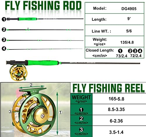 Стандартен Стартов комплект за риболов риболов, летят Sougayilang, Удилище за улов на риболов, летят с тегло 5/6, 9