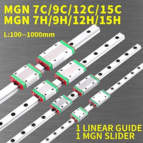 Линейни направляващи 3D принтер MGN7C MGN7H MGN9C MGN9H MGN12C MGN12H MGN15C MGN15H Миниатюрен линеен железопътна Слайд, 1 бр. Линейна употреба MGN Каретка MGN (Цвят: MGN7H, дължина на жлеба на ск