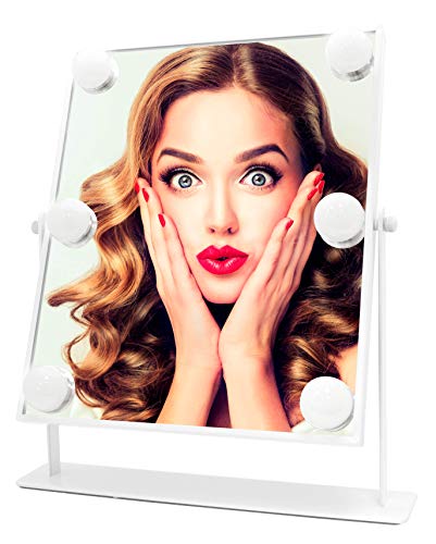 Огледало Danielle LED Hollywood Mirror - 6 висока яркост светодиодите, черен