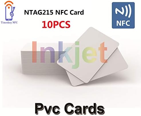 NFC етикета на 10 бр. Течност PVC карта NTAG215 NFC, съвместима с мастилено-струйни принтери на Epson и Canon, двустранен