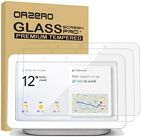 Orzero (2 опаковки) За Google Home Hub 7 инча, защитно фолио за екран от закалено стъкло Nest Концентратор,