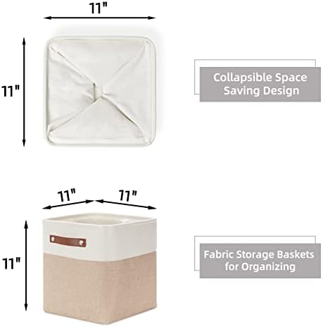 HNZIGE Сгъваема Кошница за съхранение на Кубчета за организиране на групи от по 4 парчета, Тъканни Кошница за съхранение