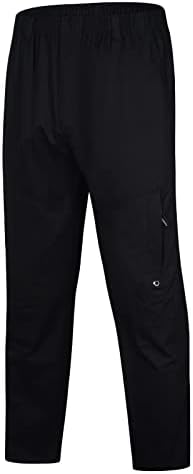 Bimgwuz Черни Панталони-Карго Мъжки Спортни Технически Мъжки Спортни Панталони за Джогинг с Дълбоки Джобове Мъжки Спортни
