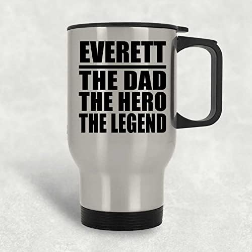 Дизайнсифи Евърет Татко Герой на Легенда, Сребърен Пътна Чаша 14 грама, на Изолиран Чаша от Неръждаема Стомана, Подаръци за