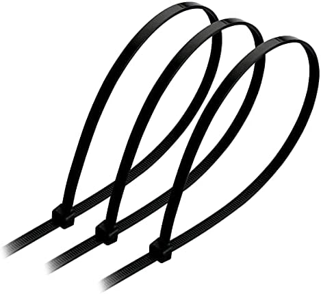 Baomain Самоблокирующиеся Найлонови Кабелни връзки с Ширина 2,5 мм 3,14 инча Сила на опън 18 килограма /8 кг Черен 3x80 Опаковка