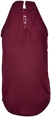 Блуза-тениска за момичета, Лятна Есенна Тениска с открити Рамене, Без Ръкави, Лейси Памучен Тениска С Дълбоко V-образно