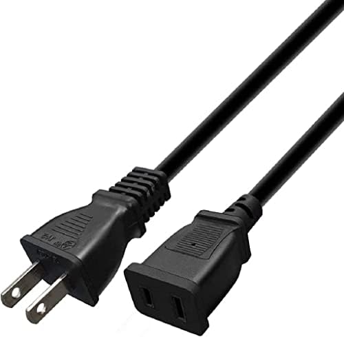 Удължителен кабел за захранване Toptekits (5 фута / 1.5 м) от NEMA1-15П до 1-15R, удължителен кабел за захранване