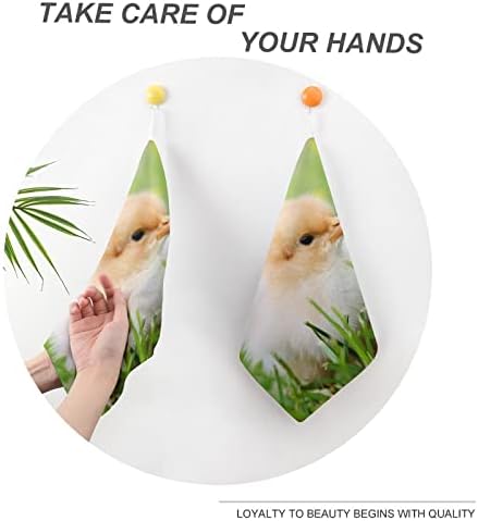 Кърпа за Ръце Lurnise Кърпи За Ръце Поляна Пиле Дизайн Дантела за Кухненски Кърпи за Баня, Кухня, Спорт