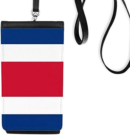 Национален Флаг На Коста Рика Е Държава В Северна Америка Телефон В Чантата Си Портфейл Окачен Мобилен Калъф Черен