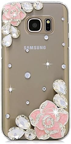 Калъф STENES Galaxy J3 Emerge Case - 3D Луксозен Кристал, Ръчно изработени Цветя Камелия, Дизайн С кристали, Калъф-панел за Samsung