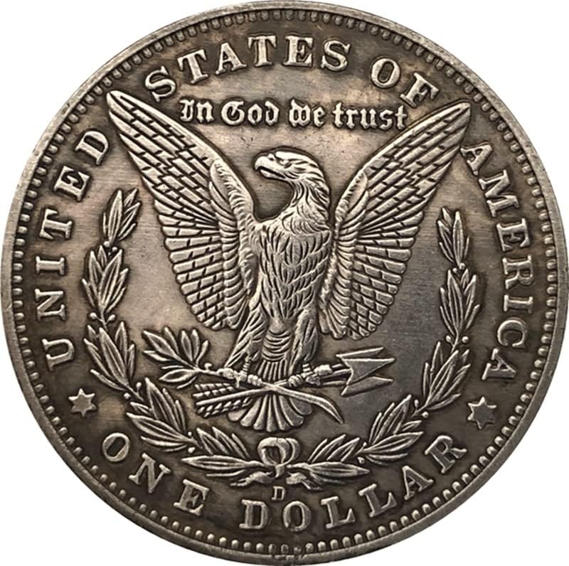 38 ММ Антични Сребро Доларова Монета на САЩ Morgan Tramp Монета 1921D Колекция Занаяти 20