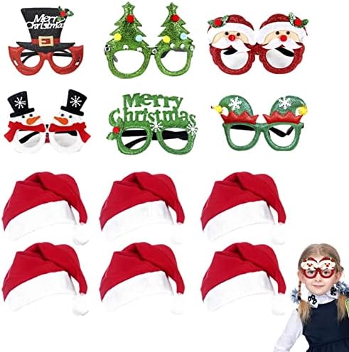 Рамки за очила за Коледното парти | Леки Лъскави Шапки за Коледно парти,коледа, Коледни Шапки и за Коледната украса,