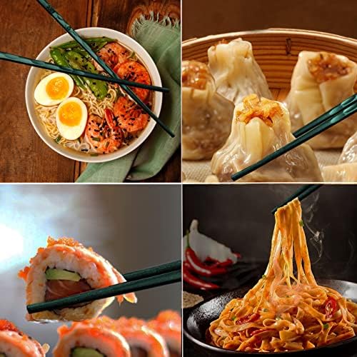 Slivek 5 Чифта Пръчици за хранене от фибростъкло за Еднократна употреба, Японски, Китайски Корейски Пръчици за хранене