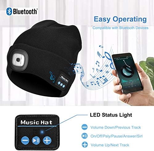 Etsfmoa Унисекс Bluetooth Шапчица-Бини Леки Безжични Слушалки Подаръци за Мъже Татко