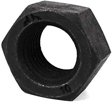 Гайка с размер на отворите глава X-DREE Metric M30 от въглеродна стомана марка 8 с шестоъгълни глави черен цвят (Tuercas