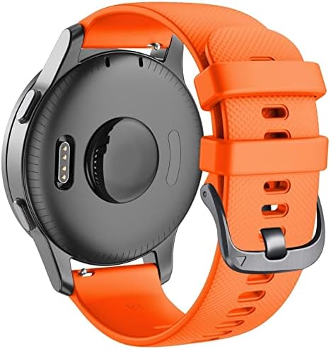 FEHAUK 22 мм Спортен Силиконов каишка За часовник Garmin Active/Venu 2/Vivoactive 4/Forerunner 745 Взаимозаменяеми