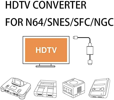 Outspot HDMI адаптер преобразувател с HD кабел за N64 SNES SFC NGC, щепсела и да играе.