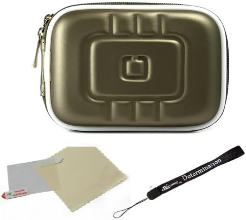 Метален Оръжеен Метален EVA Здрав Тънък Калъф Cube За Носене с Мрежесто джоб за фотоапарат Casio EXILIM Card