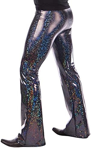 Мъжки Разкроена панталони Revolver Fashion с голографическим модел в стил диско: Разкроена панталони-клеш американска продукция,