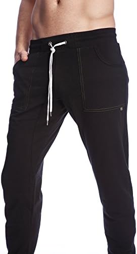 4-rth Мъжки Спортни панталони за джогинг с дълги маншети за йога, Модални Френски Двойни, Направено в Америка, Калифорния,
