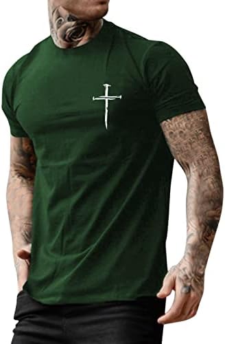 XXBR 2022 Нови летни мъжки солдатские тениски с къс ръкав, приталенная тениска с принтом Кръста на Исус, основни ежедневни