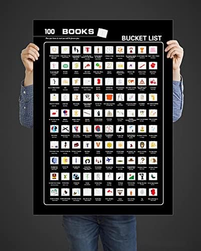 Списък на 100 най-добри книги NTZS, заснети с плакат-Book Bucket List (16,5 x 23,4)
