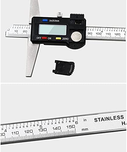 UXZDX CUJUX 0-150 мм от Неръждаема Стомана/Пластмаса LCD Цифров Штангенциркуль 6 инча Инструмент За измерване на дълбочината
