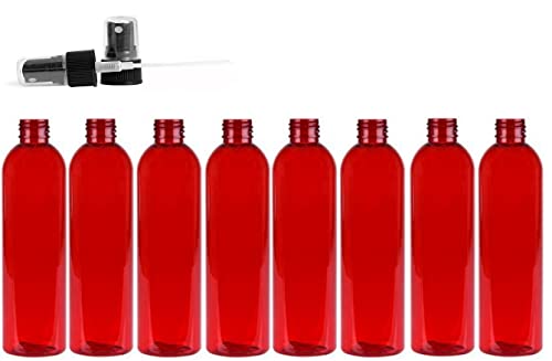 Кръгли бутилки Cosmo по 8 унции, Празни от PET пластмаса за Еднократна употреба, които не съдържат BPA, с Черни