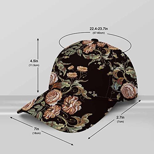 Pehede Розови Рози бейзболна шапка Регулируема възстановяване на предишното положение Шапка бейзболна шапка на Модерни