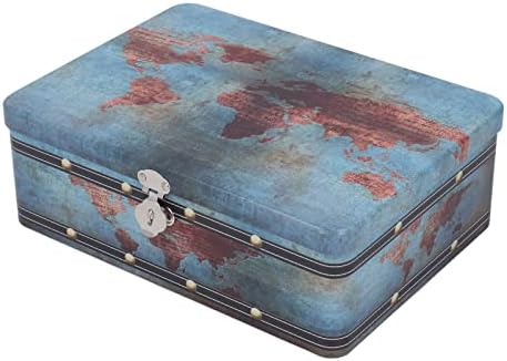 Кутия за съхранение от калай Shipenophy, Широко Използвана е Устойчив към Корозия Кутия за съхранение на калай в ретро стил с Голям Капацитет с висока Здравина и за Офис