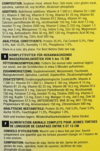 Естествена храна за водни костенурки Zoo Med, формула за растеж, 13 грама