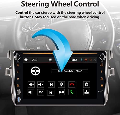 Автомобилна стерео YZKONG за Toyota Corolla 2009-2012 Г., която е Съвместима с Carplay Android Auto, Авто Радио с двоен