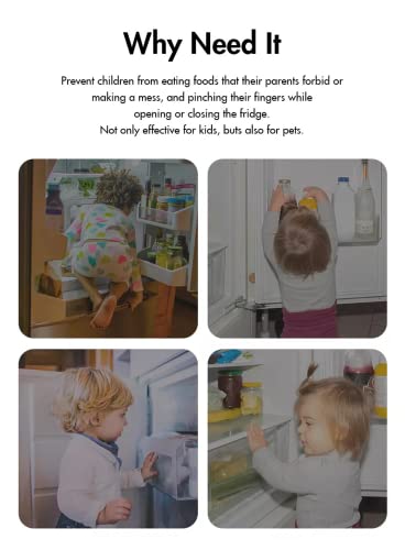 Заключване на хладилник, идеален за защита от деца Замъка на хладилника и вратите на фризера, Лесен за инсталиране