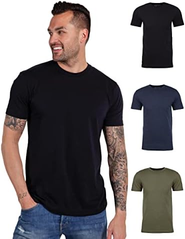 Мъжки t-shirt INTO THE AM - Меки плътно Прилепнали Тениски с кръгло деколте и къс ръкав S - 4XL, Пресни Класически