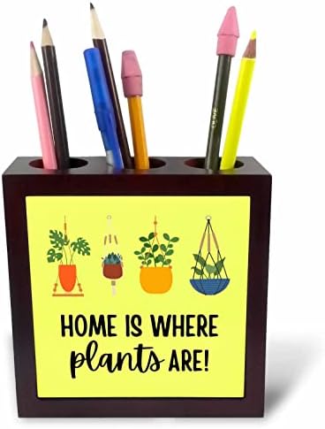 3dRose Home - това е място, където растенията са най-подходящи за дома - Поставки за писалки за плочки (ph-371086-1)