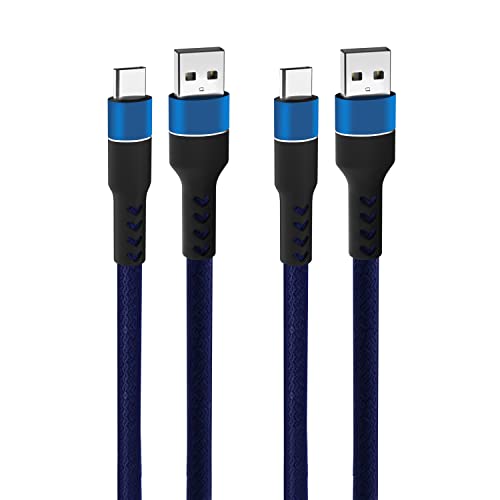 Кабел Miiper USB C, [2, 6 фута] Зарядно устройство Type C, Найлонов USB кабел Премиум-клас, кабел за бързо зареждане от USB