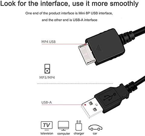 Сменяеми кабела Adhiper WMC-NW20MU USB за синхронизация на данни, Разменени захранващ кабел, Съвместим с MP3 MP4 плейър