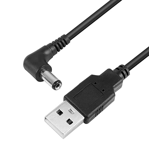 RIIEYOCA 5 vdc Навити захранващ Кабел, USB 90 Градуса постоянен ток 5.5 mm x 2,1 мм, Пружинен кабел за зареждане