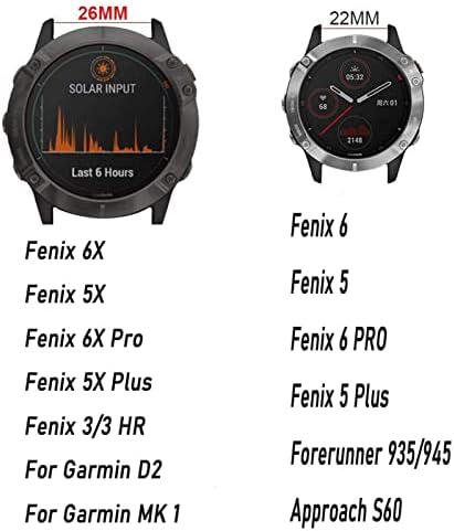 FORFC за смарт часовници на Garmin Fenix 5 5X Plus 6 6X Pro 3 HR, Кожена каишка, Въжета, Гривна за Forerunner 935 945, быстросъемный гривна (Цвят: тъмно кафяв, размер: Forerunner 935 945)
