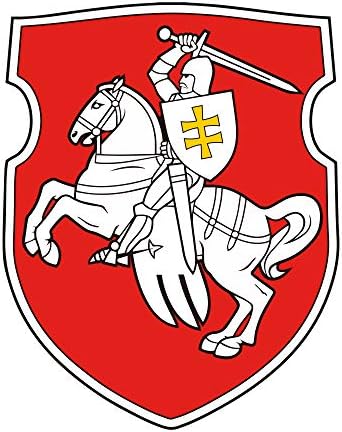 Эмалированная на жени с флага на Беларус Пагоня - Брошка с флага на Беларус Пагоня 1991 г. - Икона Бял рицар