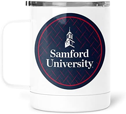 greeklife.store Чаша за пътуване Samford University от Неръждаема стомана 13 грама с капак, Кафеена чаша