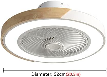Тавана лампа KMYX Nordic Simple С вентилатор, led 3-Цветни осветителни Тела с Регулируема яркост с дистанционно управление,