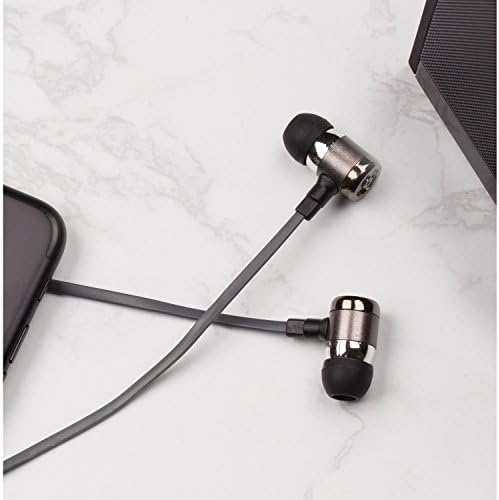 Стерео слушалки-втулки AT&T PE50 с микрофон Сив цвят (PE50-GRY)