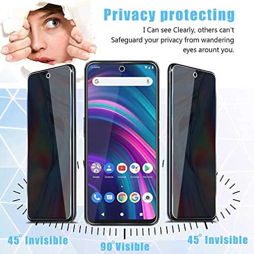Anbzsign [2 Опаковки със защитно фолио BLU F91 5G (2022) за защита на екрана от проследяване, Закалено стъкло твърдост