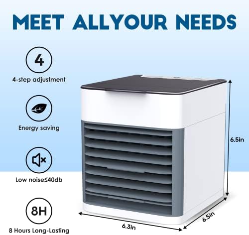 Преносим Климатик, един изпарителен Охладител на въздуха 3 В 1, 4-Скоростни Мини-Климатици с USB за помещение/Офис/на Къмпинг